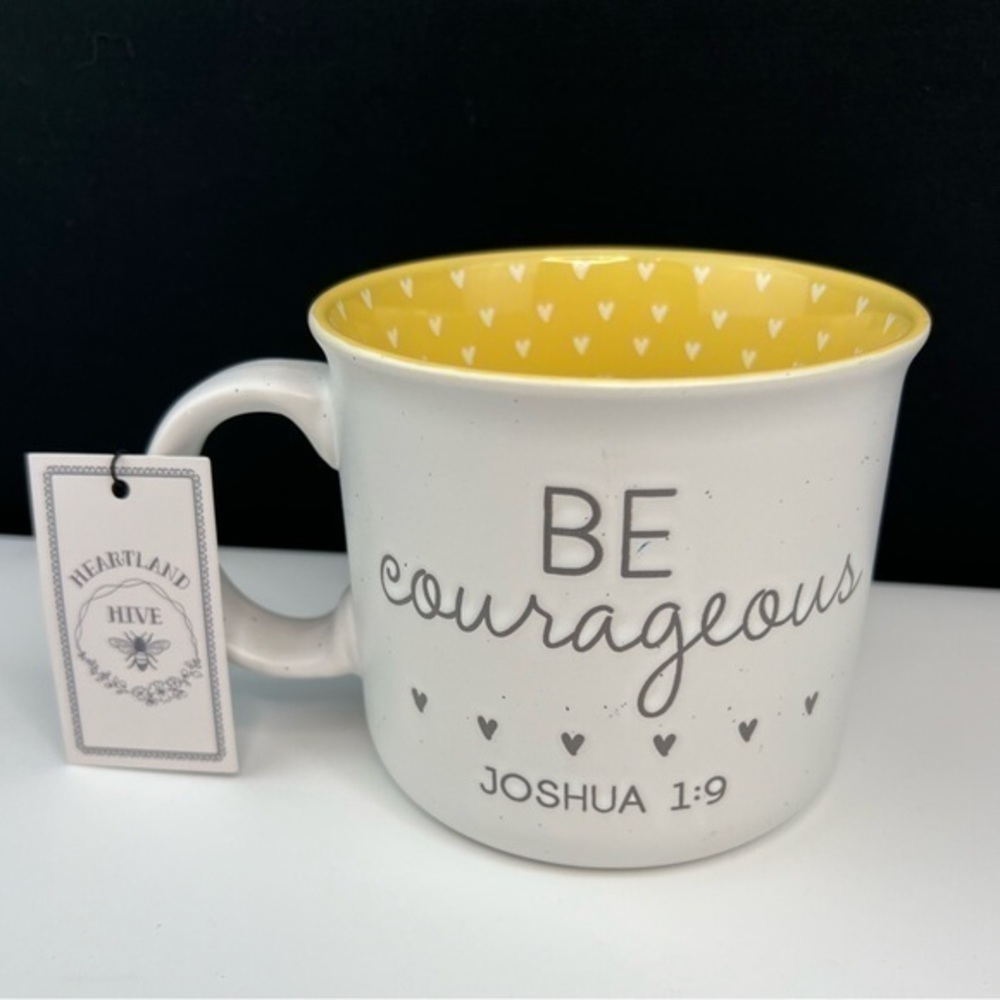 Heartland Hive - 3/$48 - ‘Be Courageous’ ceramic mug. Large NWT Firm!